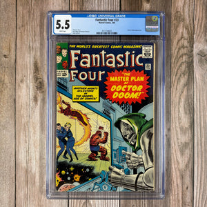Fantastic Four #23 CGC 5.5 WP Cover art by Jack Kirby and George Roussos (Cert 4025)