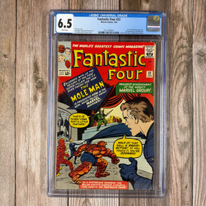 Fantastic Four #22 CGC 6.5 WP 2nd Appearance of the Mole Man, Sue Storm gains more powers (Cert 4024)