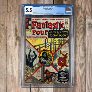 Fantastic Four #17 CGC 5.5 WP CLASSIC Doctor Doom Cover art by Jack Kirby and Dick Ayers (Cert 4020)