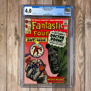 Fantastic Four #16 CGC 4.0 WP First appearance of Ant-Man outside of the Tales to Astonish title, 4th Appearance of Doctor Doom, 3rd Appearance of the Wasp (Cert 4019)