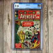 The Avengers #1 CGC 7.5 1st team appearance and origin of the Avengers (Hulk, Iron Man, Wasp, Thor & Ant-Man) *Trade Avail.