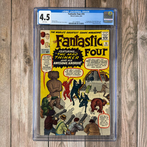 Fantastic Four #15 CGC 4.5 WP 1st Appearance of the Mad Thinker and Awesome Android (Cert 4018)