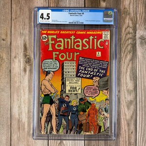 Fantastic Four #9 CGC 4.5 3rd Silver Age Sub-Mariner appearance (Cert 4016)