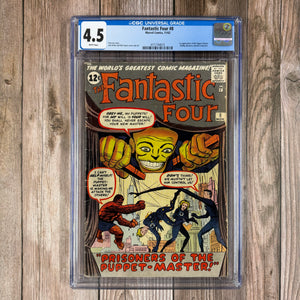 Fantastic Four #8 CGC 4.5 WP 1st Appearance of Alicia Masters and the Puppet Master (Cert 4015)