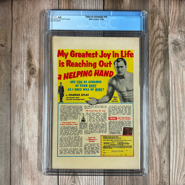Tales to Astonish #14 CGC 6.5 Cover by Jack Kirby