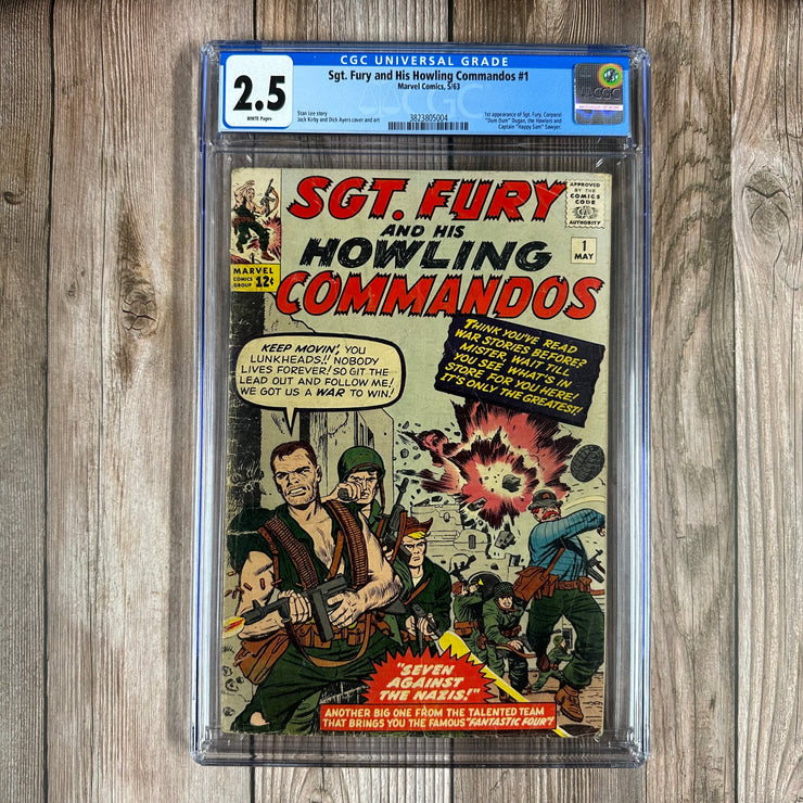 Sgt. Fury and His Howling Commandos #1 CGC 2.5 WP 1st appearance of Sgt. Nick Fury, 1st team appearance of the Howling Commandos