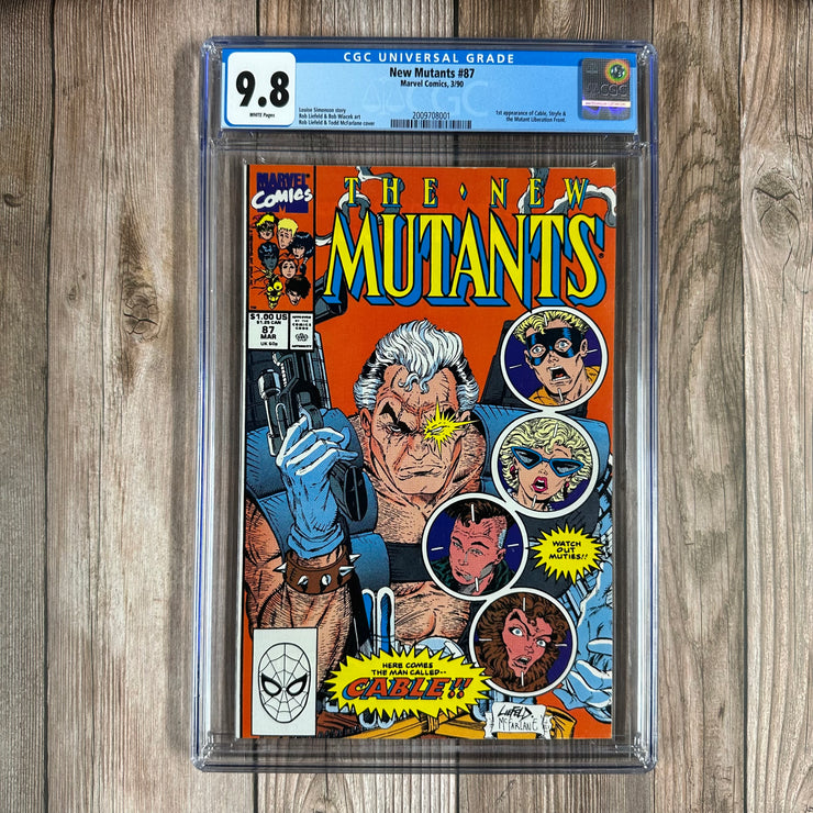 New Mutants #87 CGC 9.8 WP 1st Full Appearance of Cable & Mutant Liberation Front (Cert:8001)