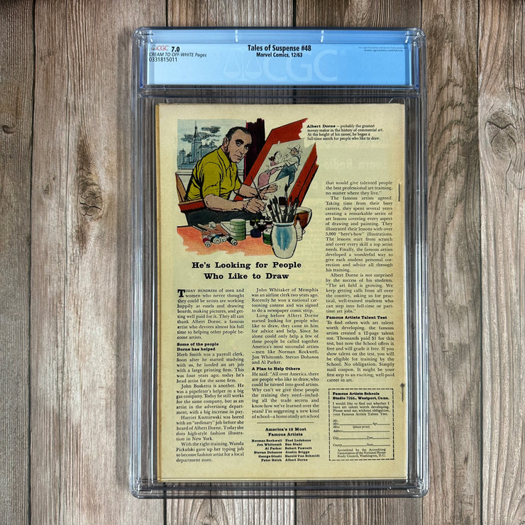 Tales of Suspense #48 CGC 7.0 Debut of Iron Man's 'Model II' armor, classic red & gold