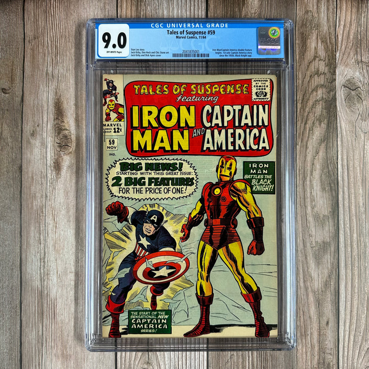 Tales of Suspense #59 CGC 9.0 1st Captain America solo story in the Silver Age, 1st appearance of Jarvis, the Avengers' butler