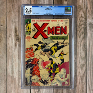 X-Men #1 CGC 2.5 1st appearance of the X-Men: Cyclops, Jean Grey, Iceman, Angel, Beast, Professor X, and Magneto  (Cert 0016) *Trade Avail.