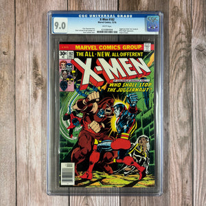 X-Men #102 CGC 9.0 WP 1st battle of the Juggernaut versus Colossus; Origin of Storm (Cert 4008)