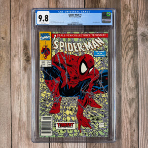 Spider-Man #1 CGC 9.8 WP Premiere issue of the fourth ongoing Spider-Man series, NEWSSTAND EDITION (Cert 1024)