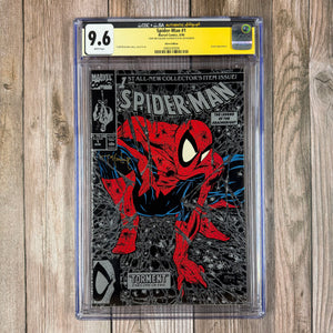 Spider-Man #1 CGC 9.6 WP Authenticated Autograph Todd McFarlane, Silver Edition (Cert 0004)