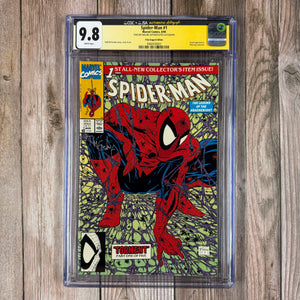 Spider-Man #1 CGC 9.8 WP Authenticated Autograph Todd McFarlane, Poly-Bagged Edition *Stamped Edition (Cert 0003)