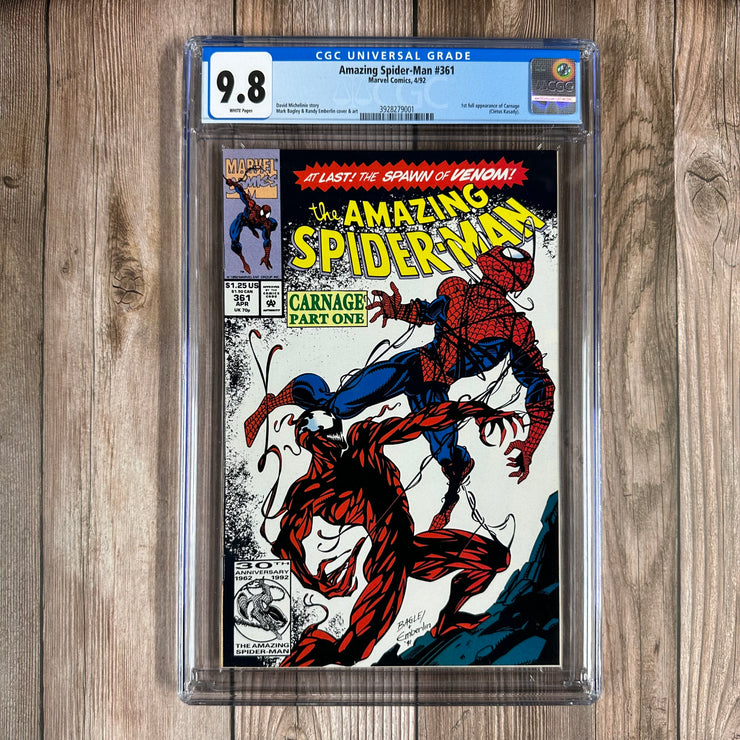 Amazing Spider-Man #361 CGC 9.8 WP 1st full appearance of Carnage