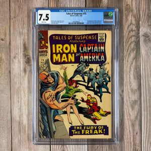 Tales of Suspense #75 CGC 7.5 WP 1st Appearance of Sharon Carter & Batroc the Leaper, 1st cameo appearance of Peggy Carter (Cert 2022)
