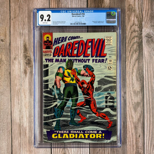 Daredevil #18 CGC 9.2 WP Origin & 1st Appearance of Gladiator (Cert 2014)