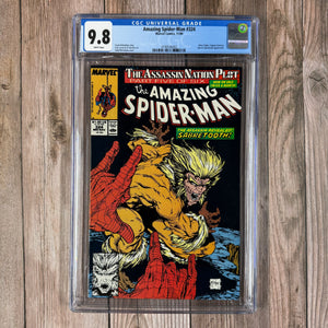 Amazing Spider-Man #324 CGC 9.8 WP Cover art by Todd McFarlane featuring Sabretooth (Cert 6002)