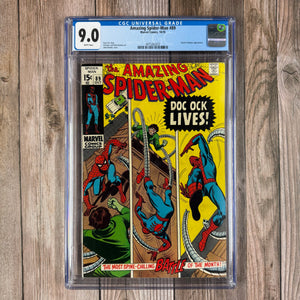 Amazing Spider-Man #89 CGC 9.0 WP Cover art by John Romita Sr. (Cert 2023)