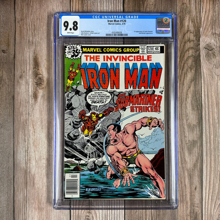 Iron Man #120 CGC 9.8 WP "Demon in a Bottle" Part 1, 1st Appearance of Justin Hammer