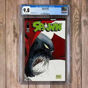 Spawn #249 CGC 9.8 WP Cover art by Todd McFarlane, Low Print Run (Cert 3015)