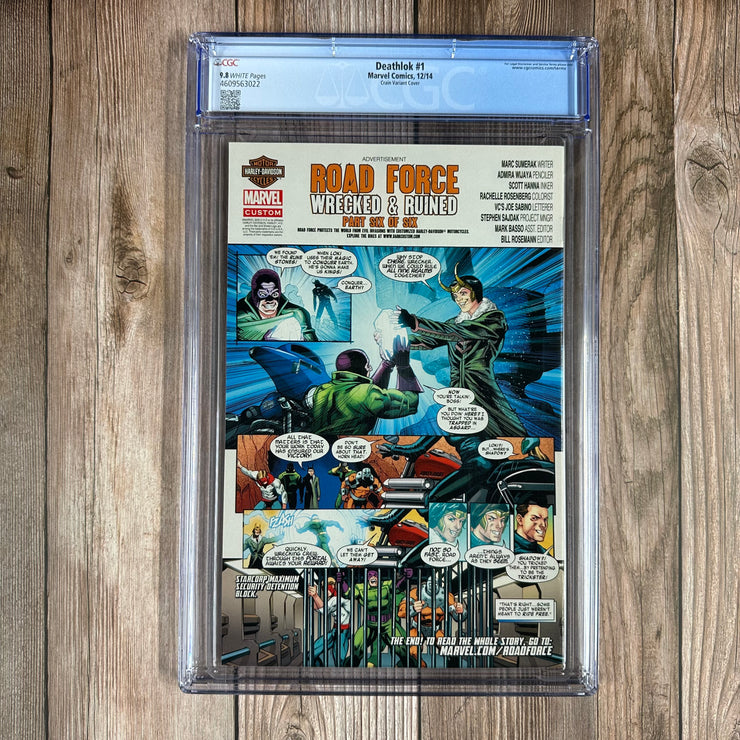 Deathlok #1 CGC 9.8 WP 1:50 Variant Cover by Clayton Crain