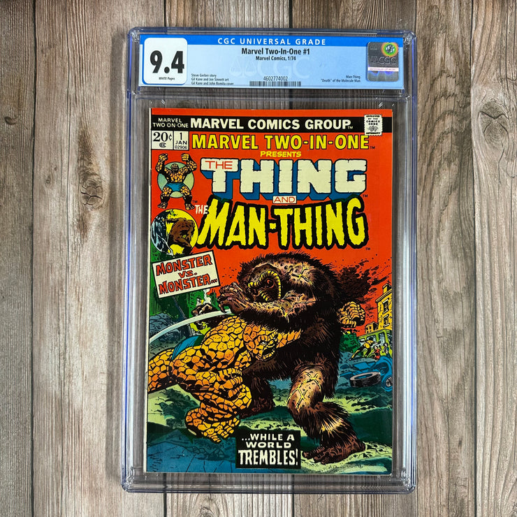 Marvel Two-In-One #1 CGC 9.4 WP Thing & Man-Thing Team-Up, Molecule Man Appearance