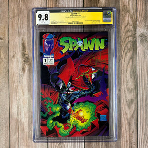 Spawn #1 CGC 9.8 WP Authenticated Autograph Todd McFarlane, 1st Appearance of Spawn (Cert 0005)