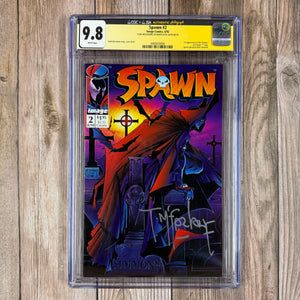 Spawn #2 CGC 9.8 WP Authenticated Autograph Todd McFarlane, 1st Appearance of Violator (Cert 0006)