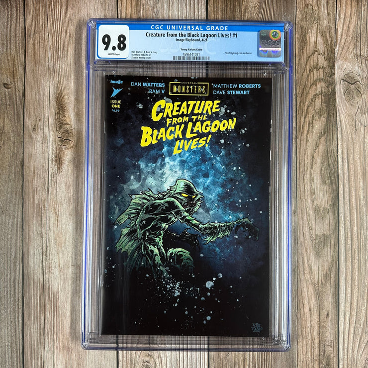 Universal Monsters: The Creature From the Black Lagoon Lives #1 CGC 9.8 WP Cover by Skottie Young