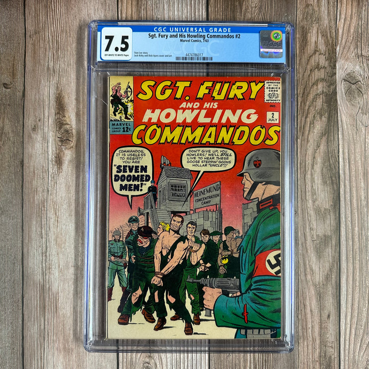 Sgt. Fury and His Howling Commandos #2 CGC 7.5 2nd appearance of Sgt. Nick Fury & the Howling Commandos (Cert: 6017)