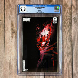 Absolute Batman #15 CGC 9.8 WP Origin of the Joker in the Absolute Universe, Jock Variant Cover B (Cert 7009)