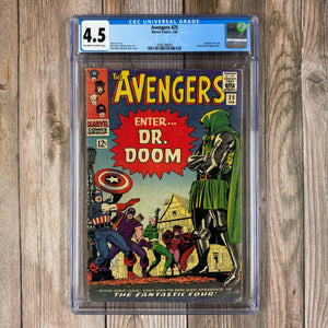 Avengers #25 CGC 4.5 1st Battle of the Avengers vs. Doctor Doom (Cert 8004)