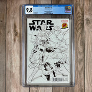 Star Wars #1 CGC 9.8 WP Dynamic Forces Sketch Cover by Greg Land, Limited to 300 Copies (COA Included)