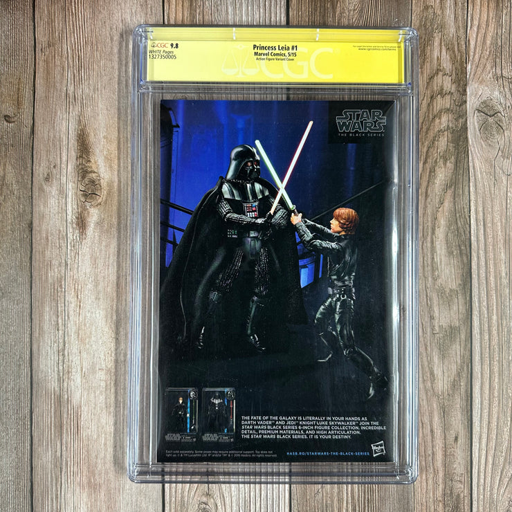 Princess Leia #1 CGC 9.8 WP SS Signed by John Tyler Christopher, Action Figure Variant Cover by John Tyler Christopher
