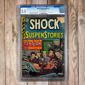 Shock SuspenStories #1 CGC 2.5 Premiere Issue & Classic Electrocution Cover (Cert 2012)