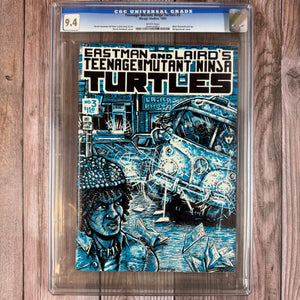 Teenage Mutant Ninja Turtles #3 CGC 9.4 WP 1st team appearance of the Utroms, 3rd team appearance of the Teenage Mutant Ninja Turtles (Cert 0002)