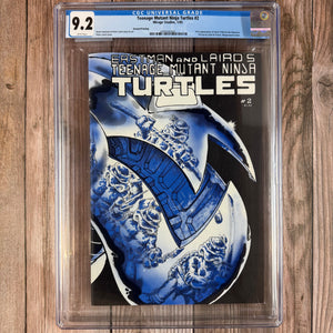 Teenage Mutant Ninja Turtles #2 CGC 9.2 WP Second Printing Cover art by Peter Laird (Cert 2002)
