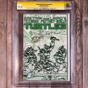 Teenage Mutant Ninja Turtles #4 CGC 9.2 SS Signed and Sketched by Kevin Eastman (Cert 6011)
