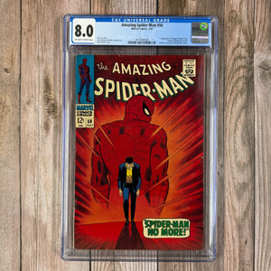 Amazing Spider-Man #50 CGC 8.0 1st appearance of Kingpin (Wilson Fisk), ICONIC “Spider-Man No More” story  (Cert 6008)