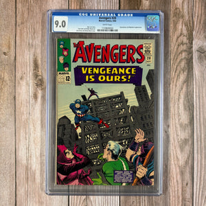 Avengers #20 CGC 9.0 WP Swordsman joins the Avengers (Cert 0004)