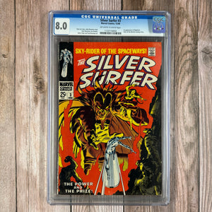 Silver Surfer #3 CGC 8.0 1st appearance of Mephisto; 1st cover appearance of Shalla-Bal (Cert 6004)