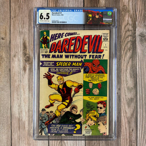 Daredevil #1 CGC 6.5 Custom Label, 1st appearance and origin Daredevil, Foggy, & Karen (Cert 6001)