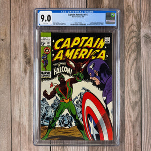 Captain America #117 CGC 9.0 WP 1st Appearance and Origin of the Falcon & Redwing (Cert 5002)