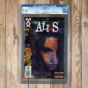 Alias #1 CGC 9.8 WP 1st Appearance of Jessica Jones (Cert 1004)