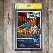 X-Men: Blue #7 CGC 9.8 WP SS Signed by Catherine Disher & Jim Lee, "X-Men Trading Card" variant cover (Cert:0013)