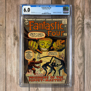 Fantastic Four #8 CGC 6.0 1st Appearance of Puppet Master and Alicia Masters (Cert 0003)