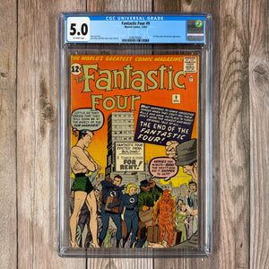 Fantastic Four #9 CGC 5.0 3rd Silver Age Sub-Mariner appearance (Cert 5001)