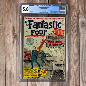 Fantastic Four #13 CGC 5.0 WP 1st Appearance of Red Ghost and the Watcher (Cert 3013)