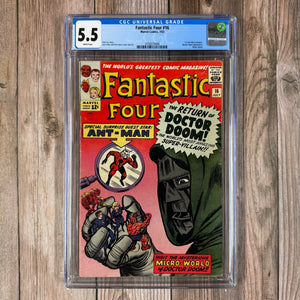 Fantastic Four #16 CGC 5.5 WP 1st Ant-Man Crossover, 4th appearance of Doctor Doome (Cert 5006)